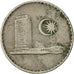 Malasia, 10 Sen, 1977, Franklin Mint, MBC, Cobre - níquel, KM:3