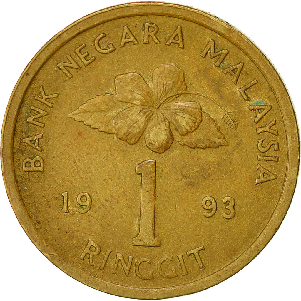 Malaysia, Ringgit, 1993, VF(30-35), Aluminum-Bronze, KM:54