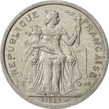 French Polynesia, 2 Francs, 1989, Paris, VF(30-35), Aluminum, KM:10