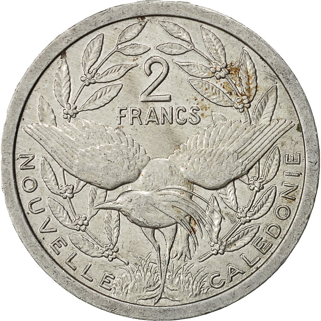 New Caledonia, 2 Francs, 2003, Paris, EF(40-45), Aluminum, KM:14