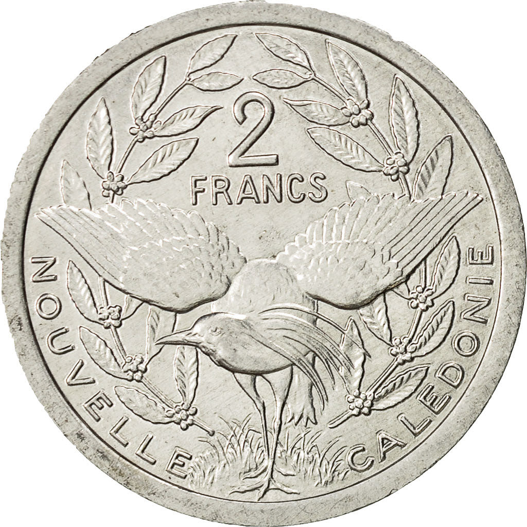 New Caledonia, 2 Francs, 2005, Paris, AU(50-53), Aluminum, KM:14