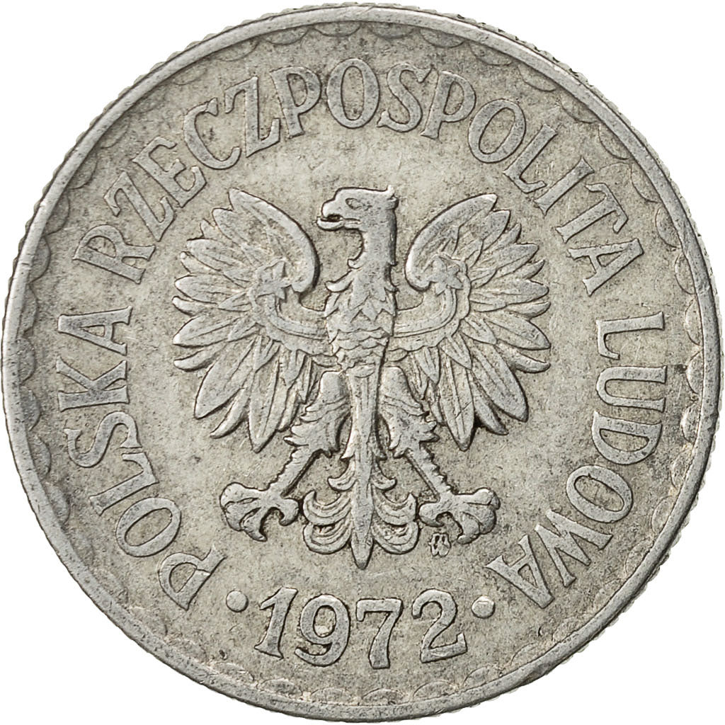 Poland, Zloty, 1972, Warsaw, VF(30-35), Aluminum, KM:49.1