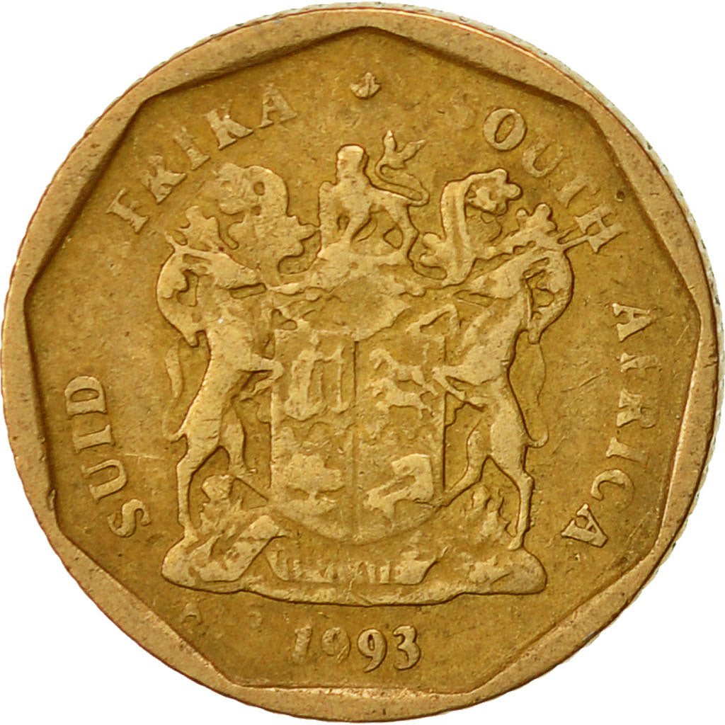 South Africa, 10 Cents, 1993, VF(30-35), Bronze Plated Steel, KM:135