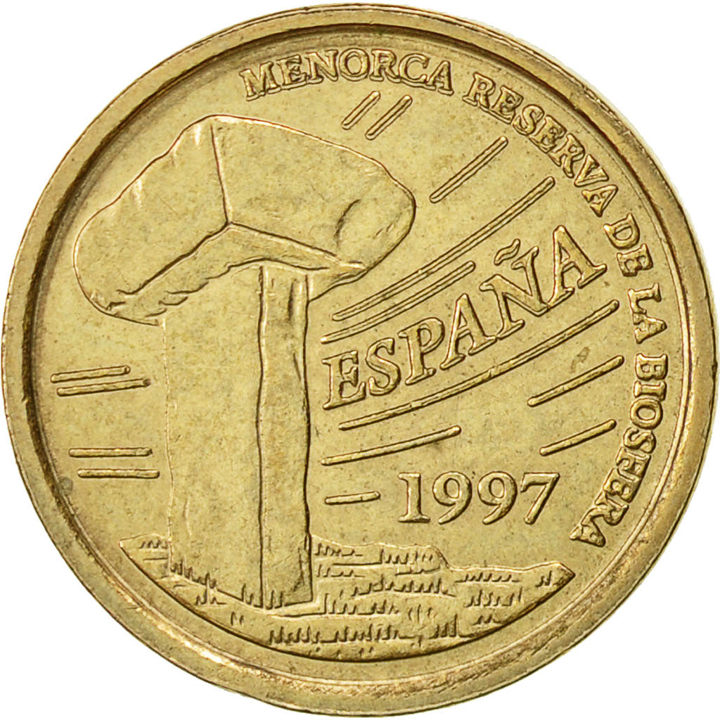 Spain, Juan Carlos I, 5 Pesetas, 1997, Madrid, EF(40-45), Aluminum-Bronze