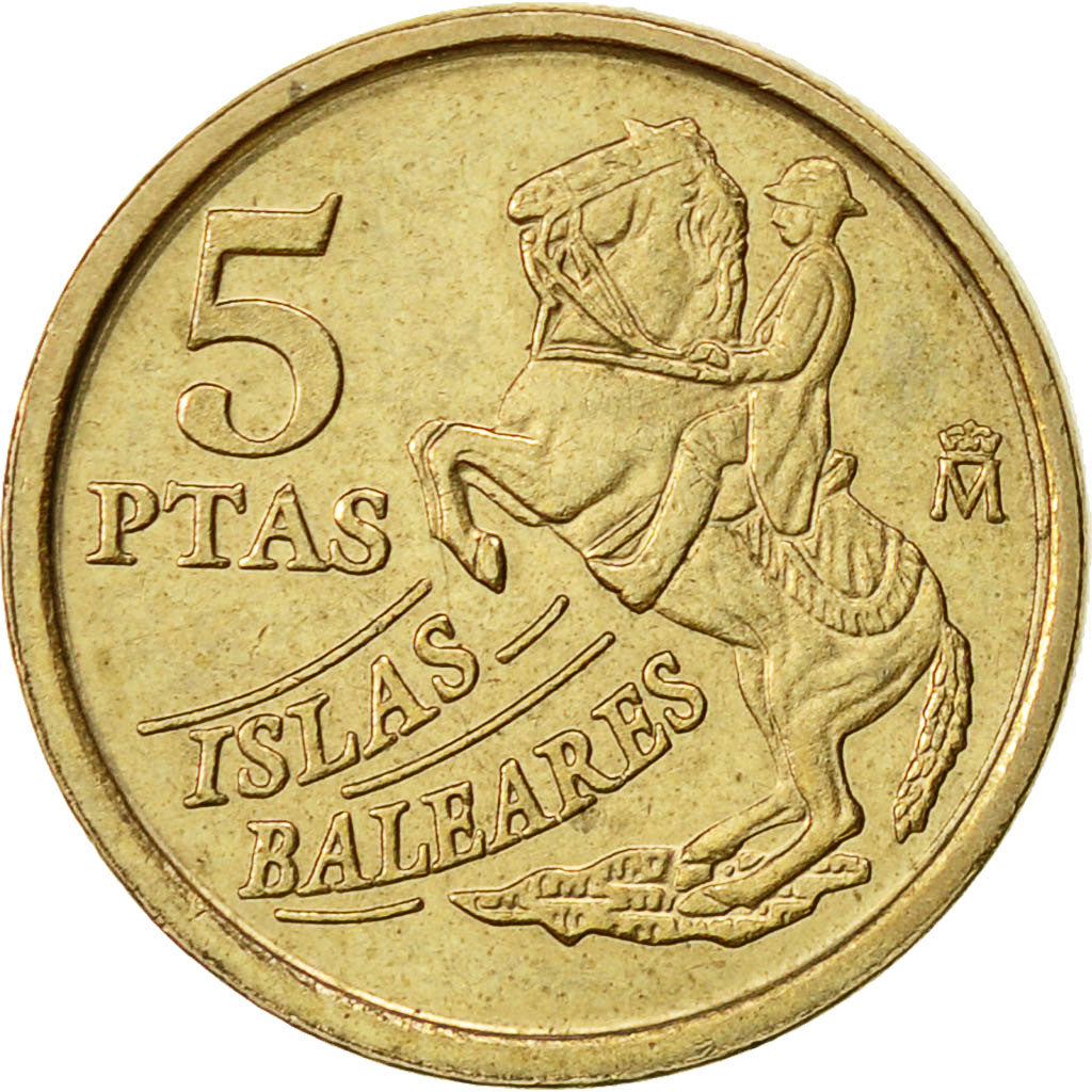 Spain, Juan Carlos I, 5 Pesetas, 1997, Madrid, EF(40-45), Aluminum-Bronze