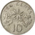 Singapore, 10 Cents, 1987, British Royal Mint, EF(40-45), Copper-nickel, KM:51