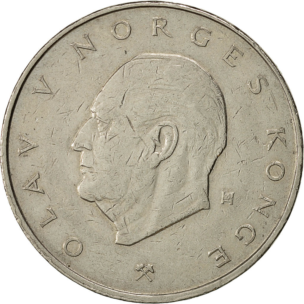 Norway, Olav V, 5 Kroner, 1977, EF(40-45), Copper-nickel, KM:420