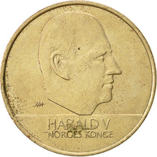Noruega, Harald V, 20 Kroner, 1995, BC+, Níquel - latón, KM:453