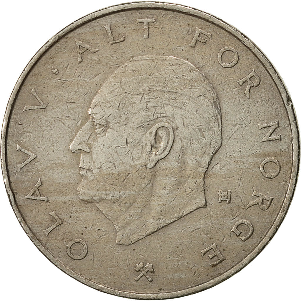 Norway, Olav V, Krone, 1983, VF(30-35), Copper-nickel, KM:419