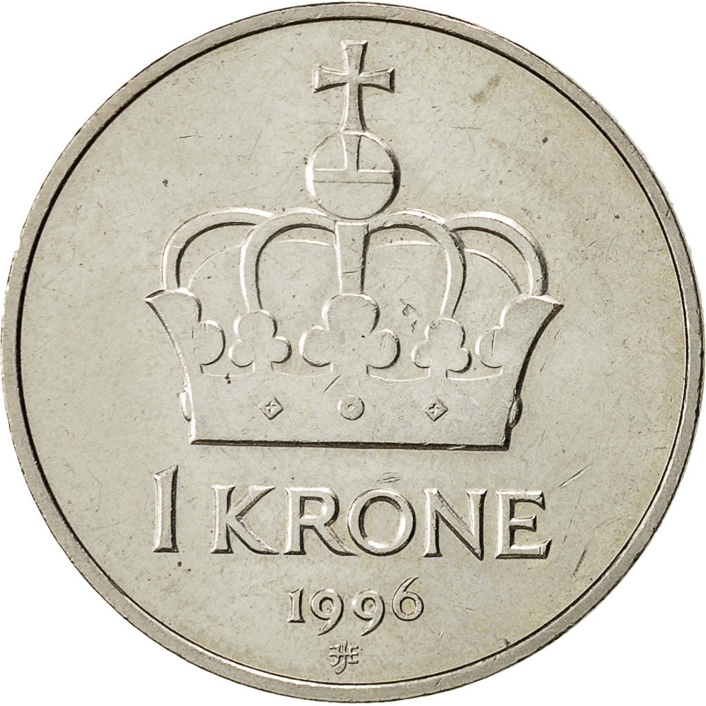Norwegen, Harald V, Krone, 1996, SS+, Copper-nickel, KM:436