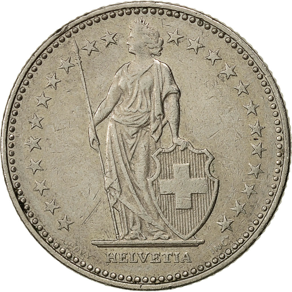 Suiza, Franc, 1983, Bern, MBC, Cobre - níquel, KM:24a.3