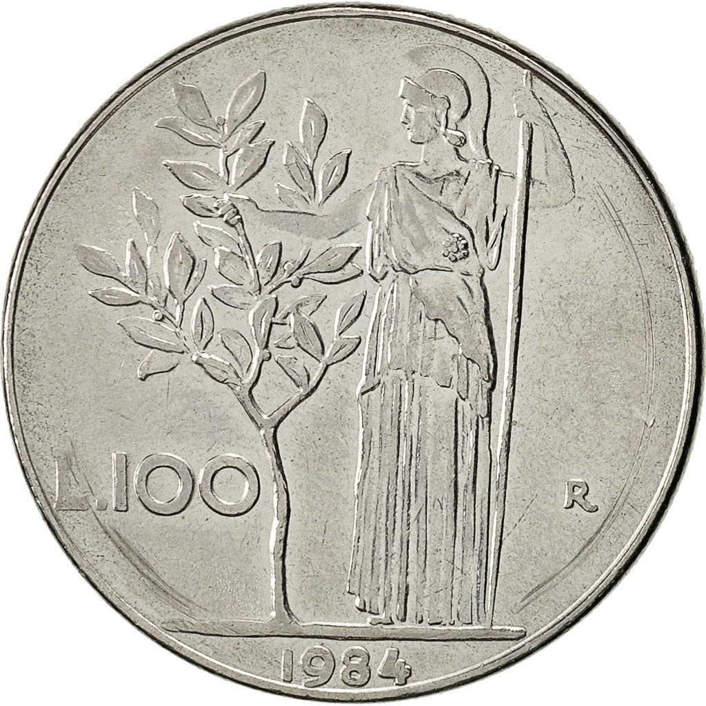 Italie, 100 Lire, 1984, Rome, TTB+, Stainless Steel, KM:96.1