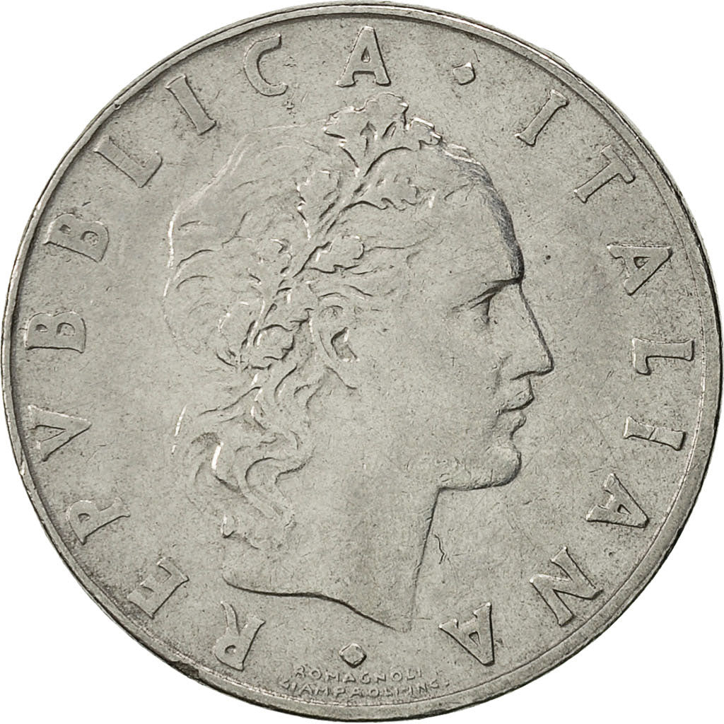 Italy, 50 Lire, 1958, Rome, EF(40-45), Stainless Steel, KM:95.1