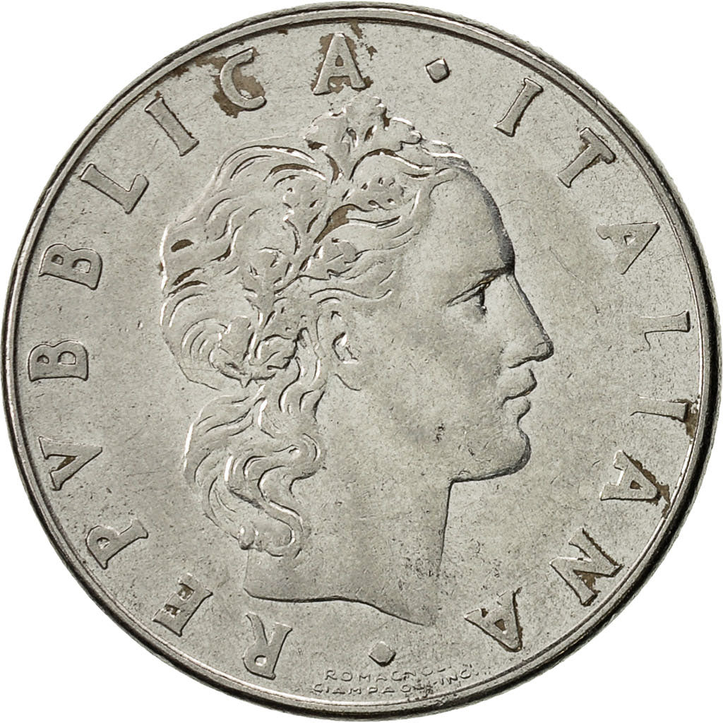 Italy, 50 Lire, 1981, Rome, VF(30-35), Stainless Steel, KM:95.1