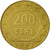 Italia, 200 Lire, 1991, Rome, BC+, Aluminio - bronce, KM:105