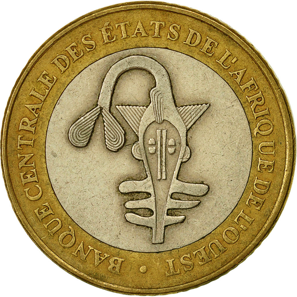 West African States, 500 Francs, 2003, Paris, EF(40-45), Bi-Metallic, KM:15