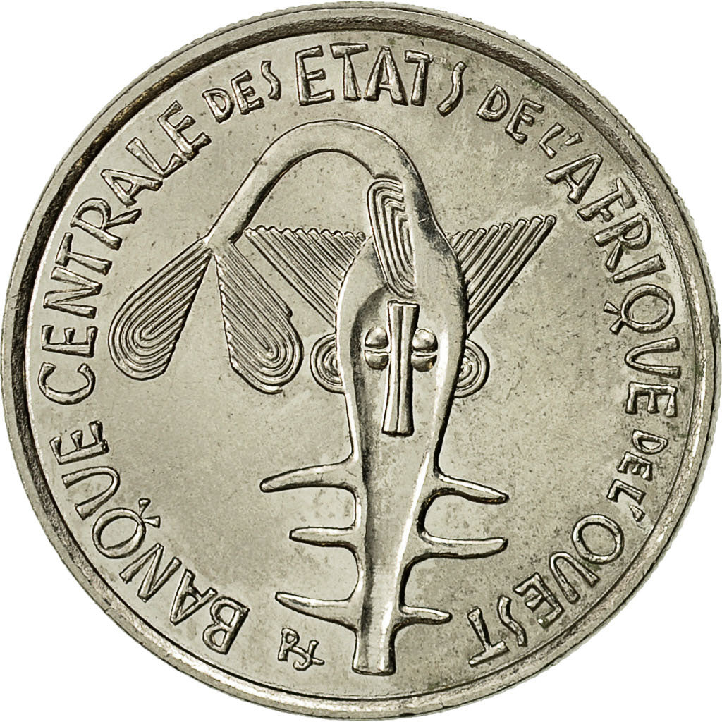 West African States, 100 Francs, 2004, Paris, AU(55-58), Nickel, KM:4