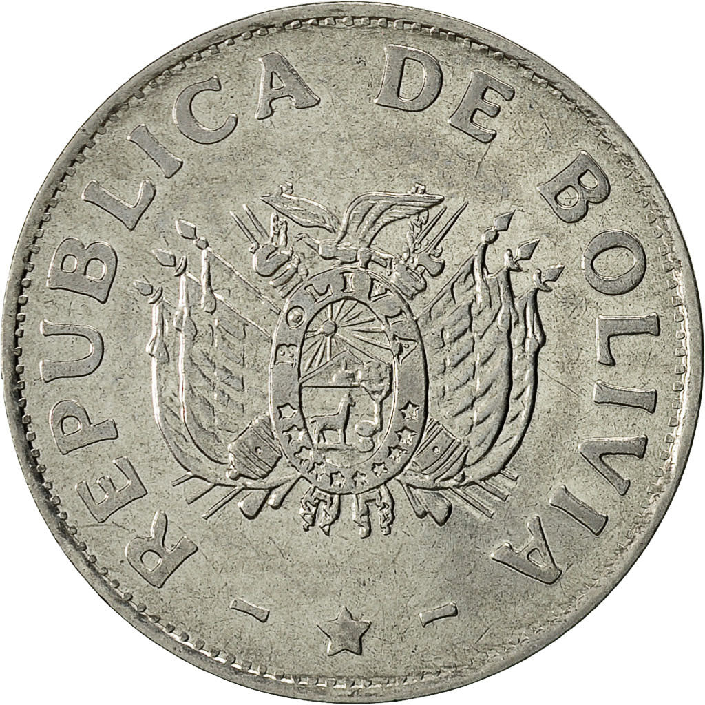 Bolivia, Boliviano, 1991, AU(50-53), Stainless Steel, KM:205