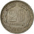 Argentina, 20 Centavos, 1957, MB+, Acciaio ricoperto in nichel, KM:55