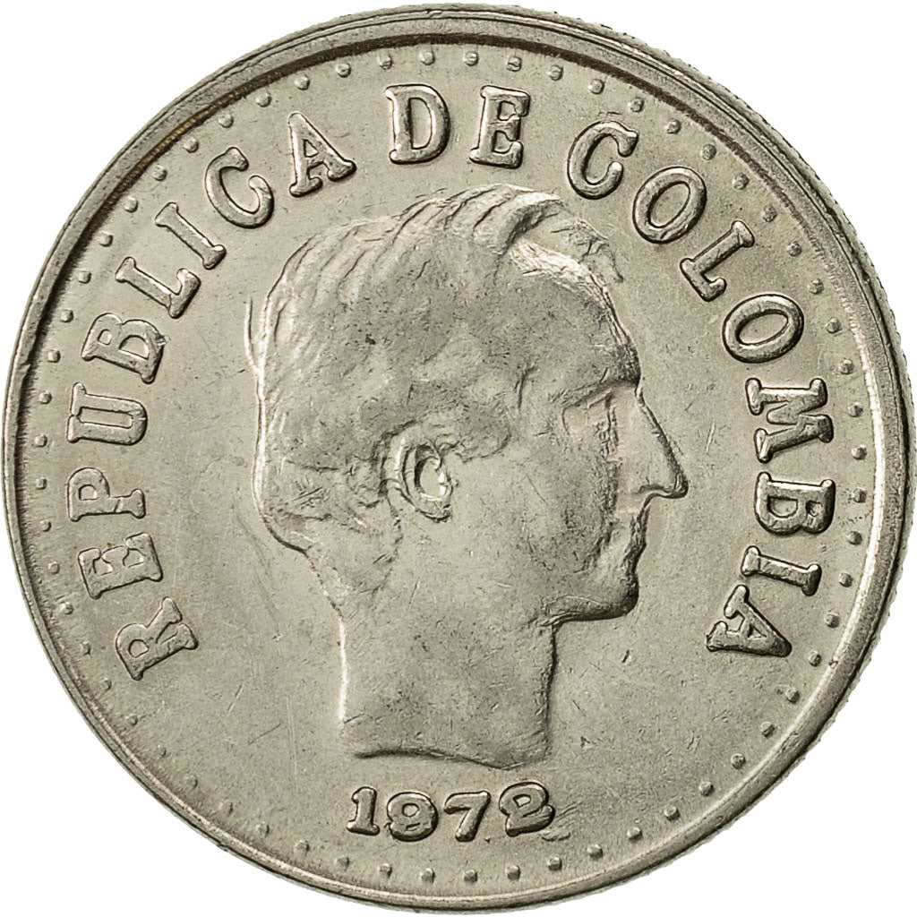 Colombie, 20 Centavos, 1972, TTB+, Nickel Clad Steel, KM:246.1