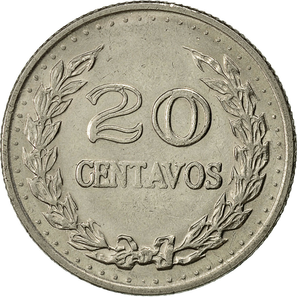 Colombie, 20 Centavos, 1972, TTB+, Nickel Clad Steel, KM:246.1