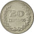 Colombia, 20 Centavos, 1975, AU(50-53), Nickel Clad Steel, KM:246.1