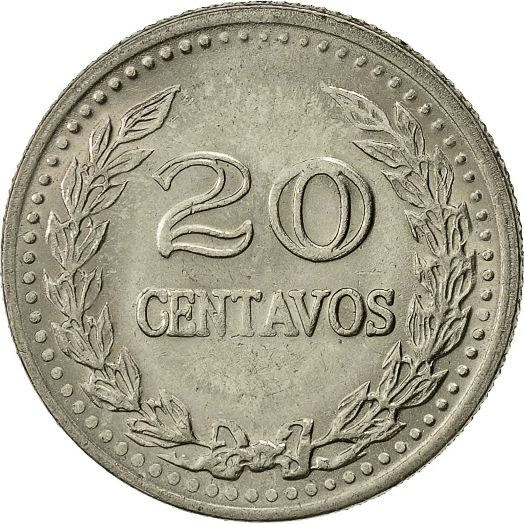 Colombie, 20 Centavos, 1975, SUP, Nickel Clad Steel, KM:246.1