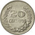 Colombia, 20 Centavos, 1973, AU(50-53), Nickel Clad Steel, KM:246.1