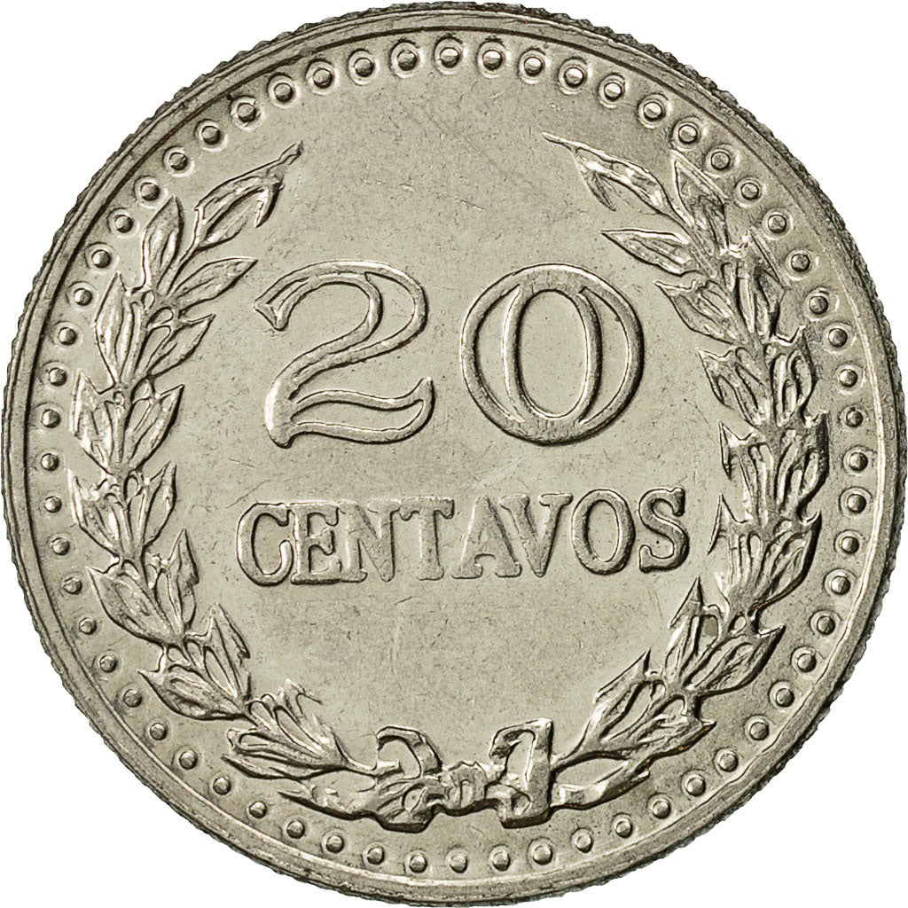 Colombie, 20 Centavos, 1973, SUP, Nickel Clad Steel, KM:246.1