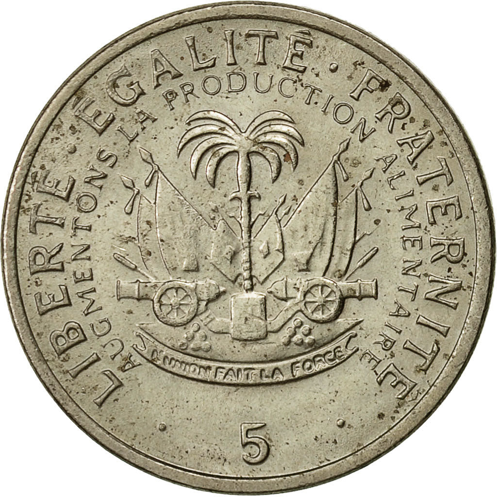 Haiti, 5 Centimes, 1975, AU(50-53), Copper-nickel, KM:119