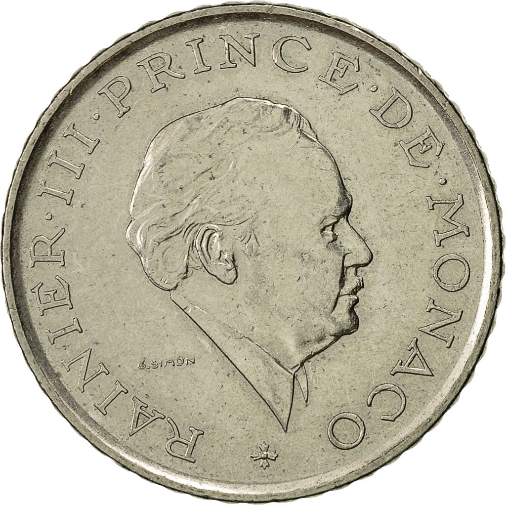 Monaco, Rainier III, 2 Francs, 1981, AU(50-53), Nickel, KM:157