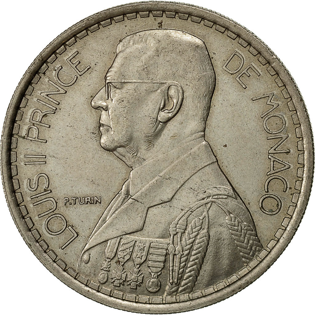 Moneta, Monaco, Louis II, 20 Francs, Vingt, 1947, Poissy, AU(50-53)