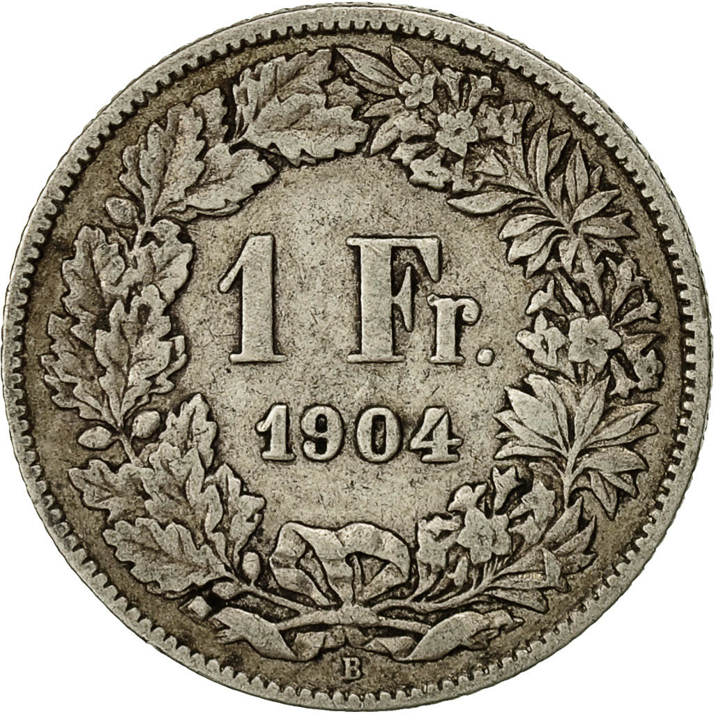 Schweiz, Franc, 1904, Bern, SS, Silber, KM:24