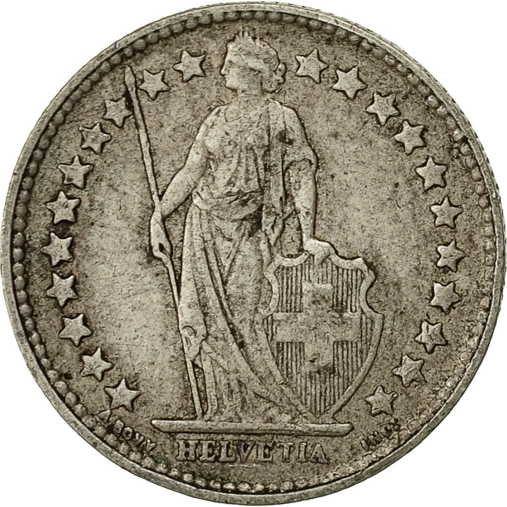 Switzerland, 1/2 Franc, 1910, Bern, EF(40-45), Silver, KM:23