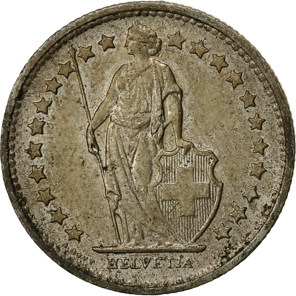 Suiza, 1/2 Franc, 1969, Bern, BC+, Cobre - níquel, KM:23a.1