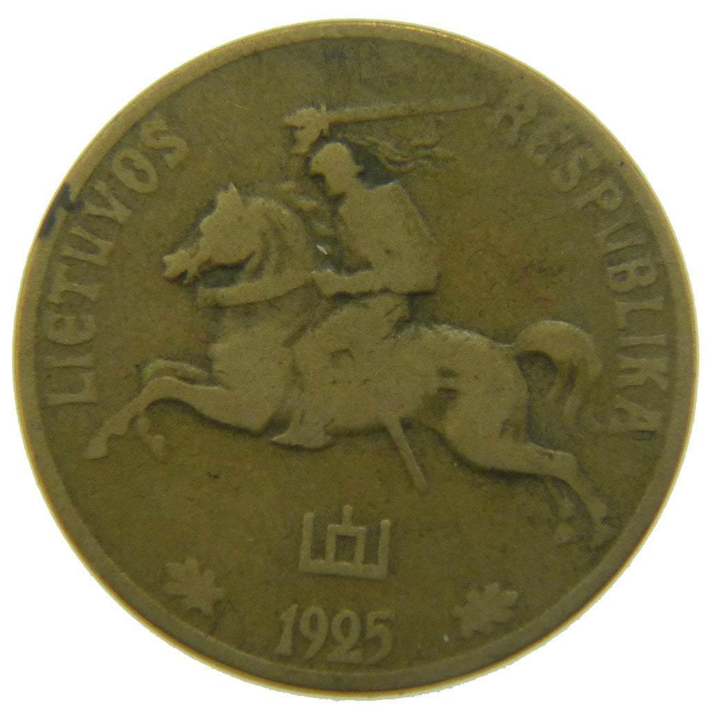 LITHUANIA, 20 Centu, 1925, King's Norton, KM #74, VF(30-35), Aluminum-Bronze,...