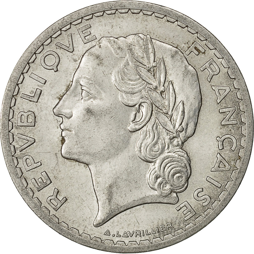 Moneta, Francja, Lavrillier, 5 Francs, 1946, Beaumont - Le Roger, VF(30-35)