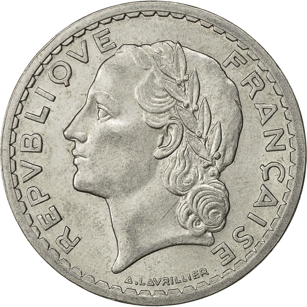 Moneta, Francja, Lavrillier, 5 Francs, 1946, Beaumont - Le Roger, AU(50-53)