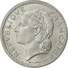 France, Lavrillier, 5 Francs, 1947, Paris, TB+, Aluminium, KM:888b.1