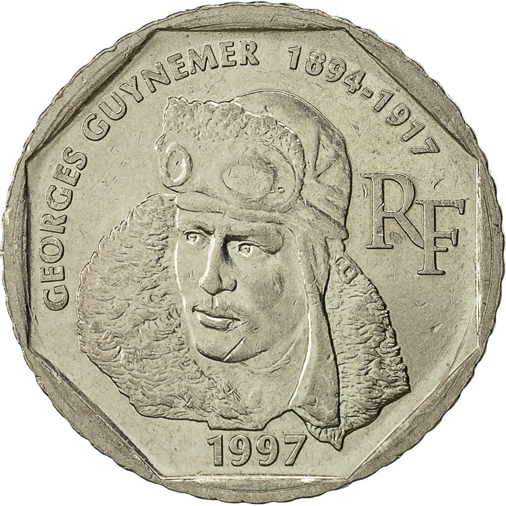 France, Guynemer, 2 Francs, 1997, Paris, TTB, Nickel, KM:1187