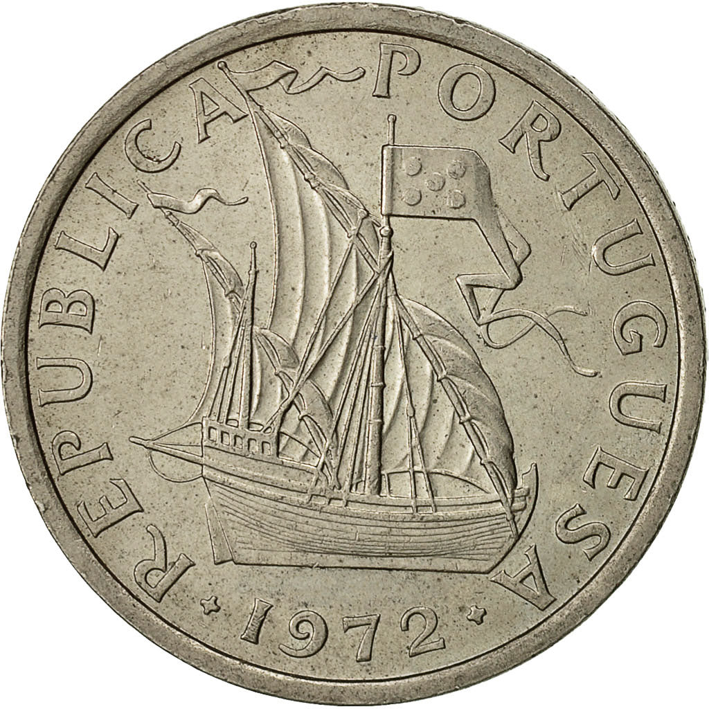Portugal, 10 Escudos, 1972, VF(30-35), Copper-Nickel Clad Nickel, KM:600