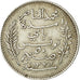Tunisia, Muhammad al-Nasir Bey, 50 Centimes, 1917, Paris, EF(40-45), Silver