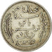 Tunisia, Muhammad al-Nasir Bey, Franc, 1917, Paris, VF(30-35), Silver, KM:238