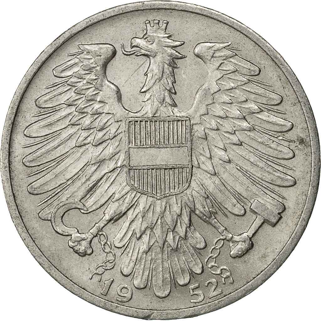 Austria, Schilling, 1952, AU(50-53), Aluminum, KM:2871