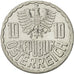 Austria, 10 Groschen, 1992, Vienna, AU(50-53), Aluminum, KM:2878