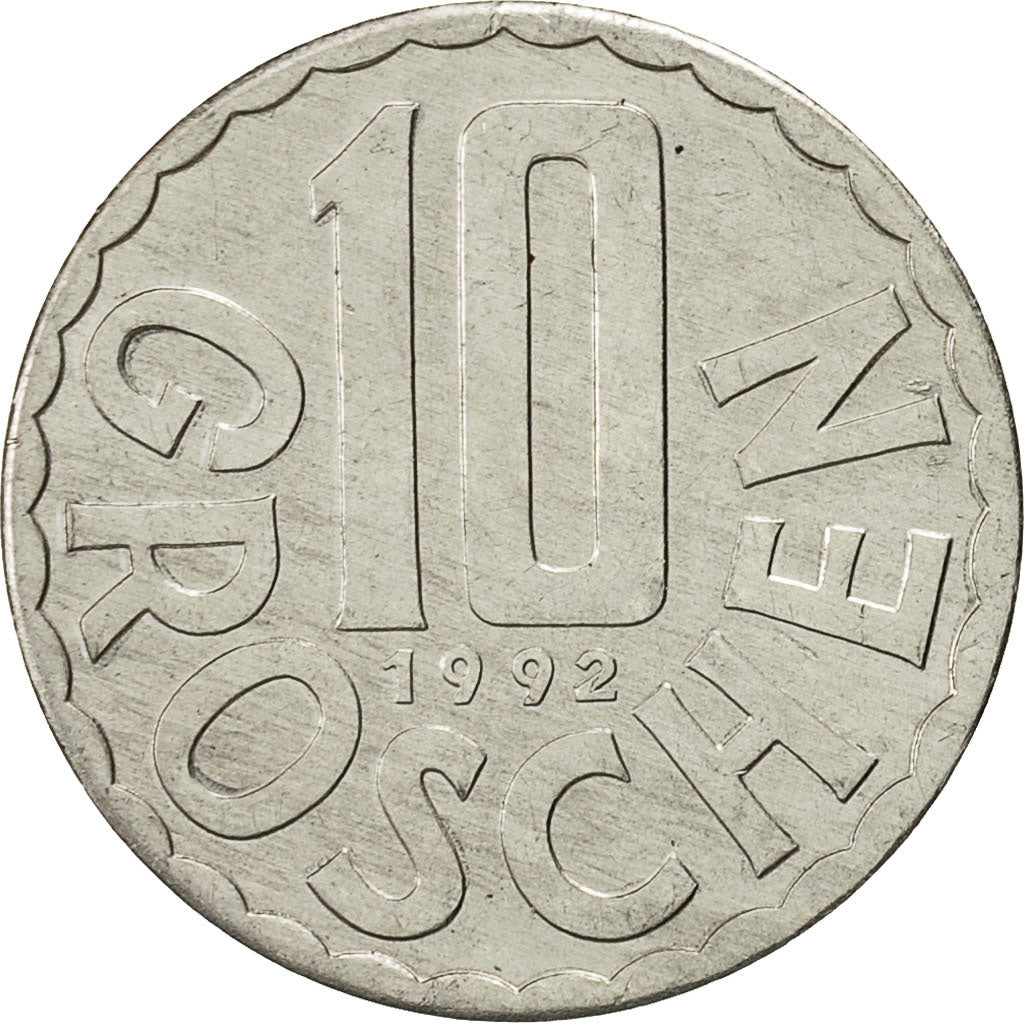 Austria, 10 Groschen, 1992, Vienna, EF(40-45), Aluminum, KM:2878