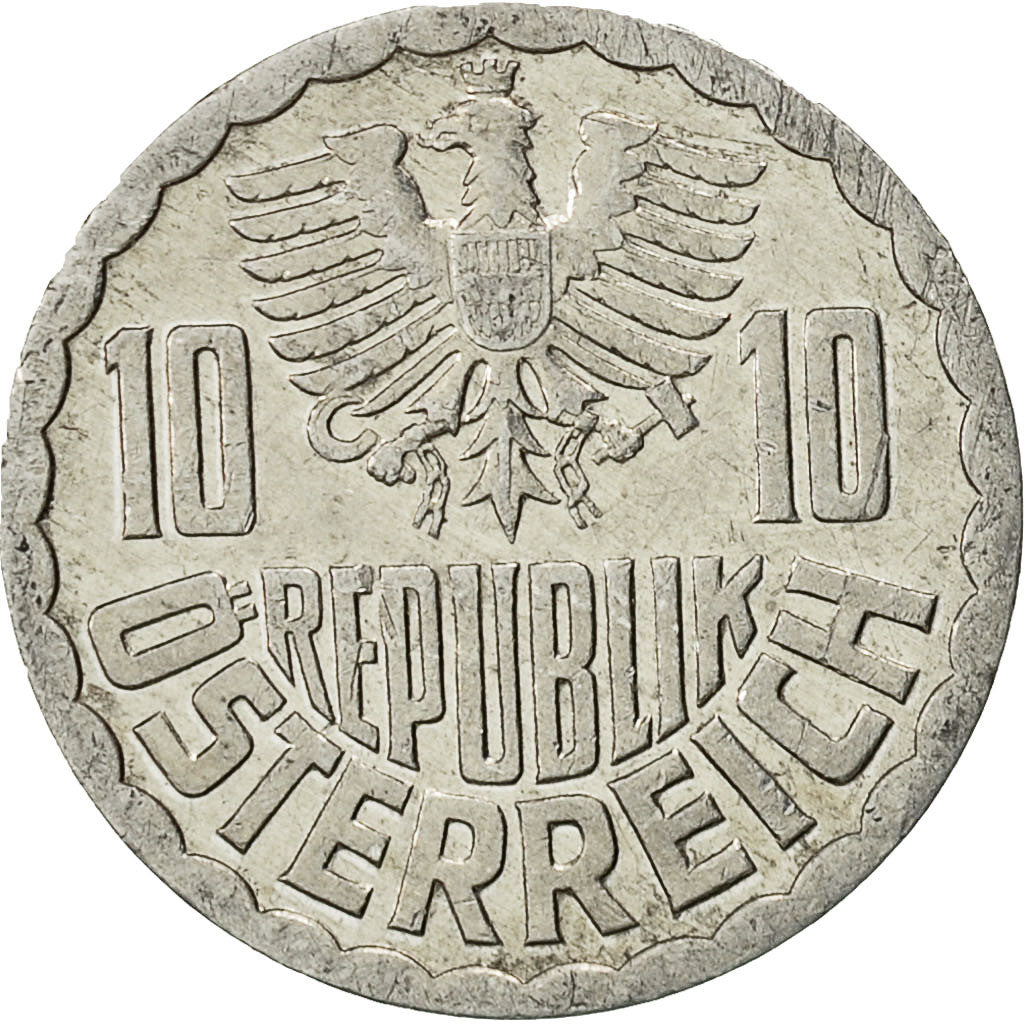 Austria, 10 Groschen, 1987, Vienna, EF(40-45), Aluminum, KM:2878