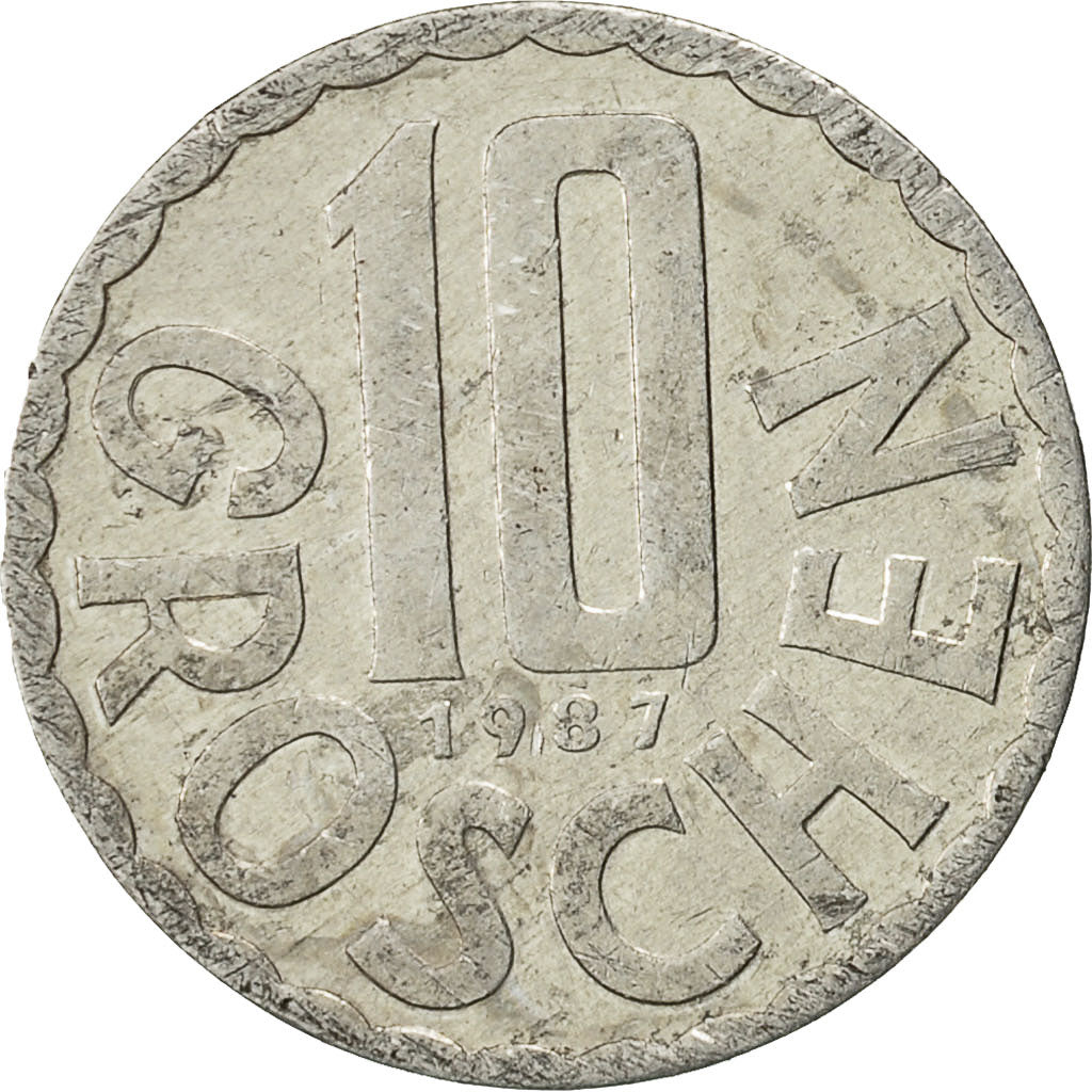 Austria, 10 Groschen, 1987, Vienna, EF(40-45), Aluminum, KM:2878