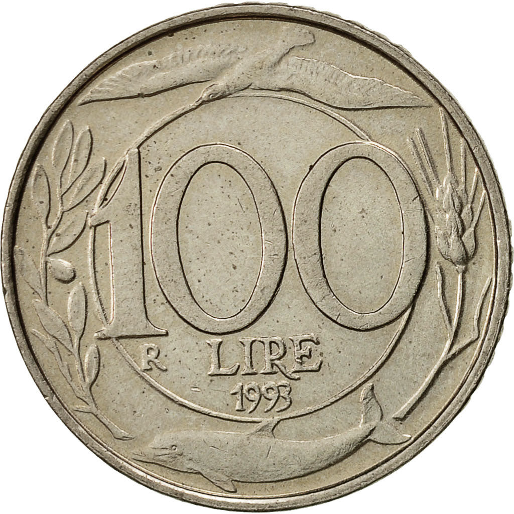 Italia, 100 Lire, 1993, Rome, MBC, Cobre - níquel, KM:159