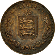 Guernsey, 8 Doubles, 1949, Heaton, Birmingham, EF(40-45), Bronze, KM:14